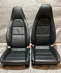 2017-2019 Porsche 718 Boxster Cayman 14 Way Power Black Leather Seat